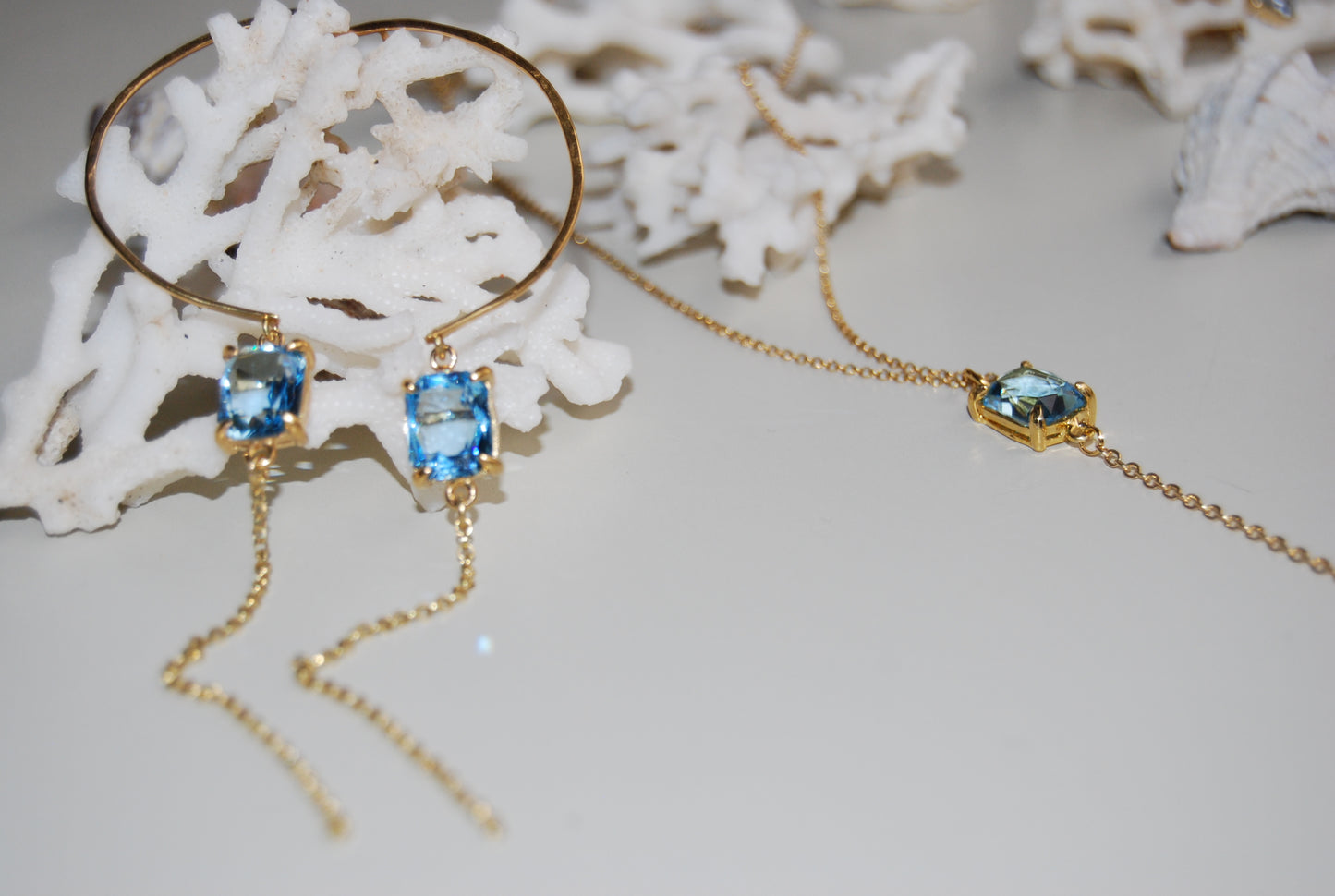 Pendientes AGUA MARINA